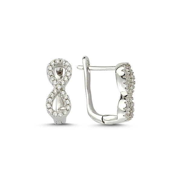 Cercei argint 925 rodiat cu simbolul infinit si zirconii albe - Infinite You ETU0038 [1]